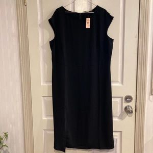 Loft Black Sleeveless Shift Dress Plus Size 16 New With Tags!
